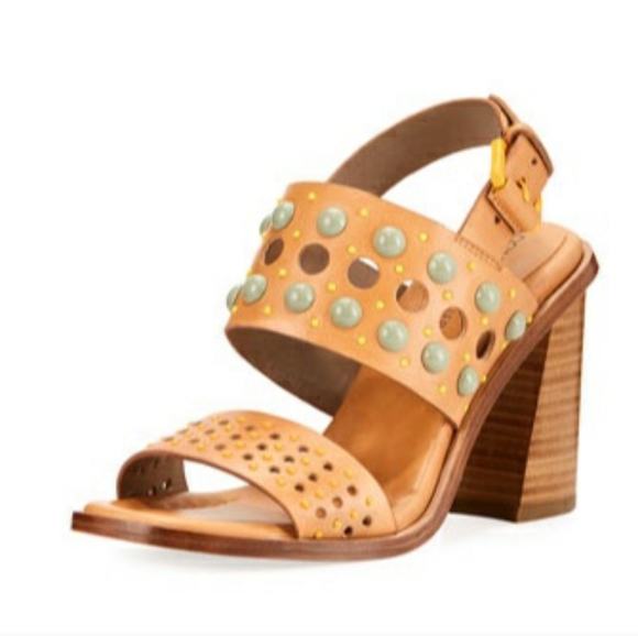 Donald J. Pliner "Estee" Leather Ankle Strap Heel - Sz 9M US - Picture 1 of 10